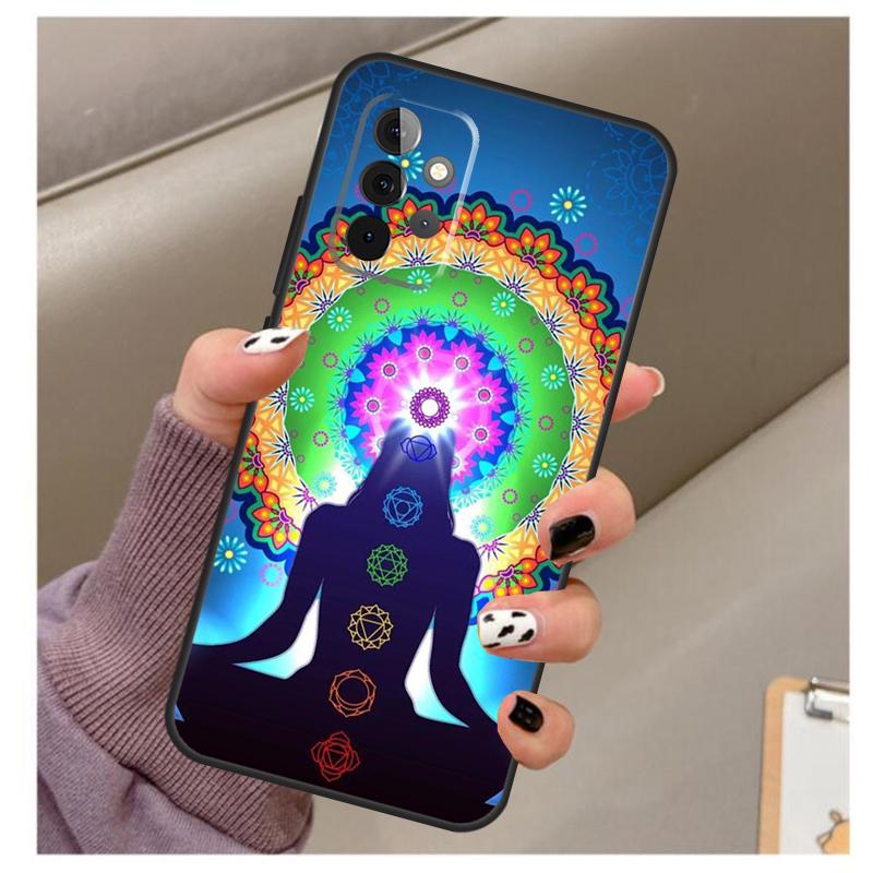 Mandala Chakra Yoga Case For Samsung Galaxy A33 A13 A53 A34 A54 A14 A15 A16 A26 A36 A56 A12 A32 A52 A06 A35 A55