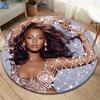 Beyonce Round Area Rug,Carpet Rug for Living Room Bedroom Sofa Playroom Decor,Non-slip Floor Mat