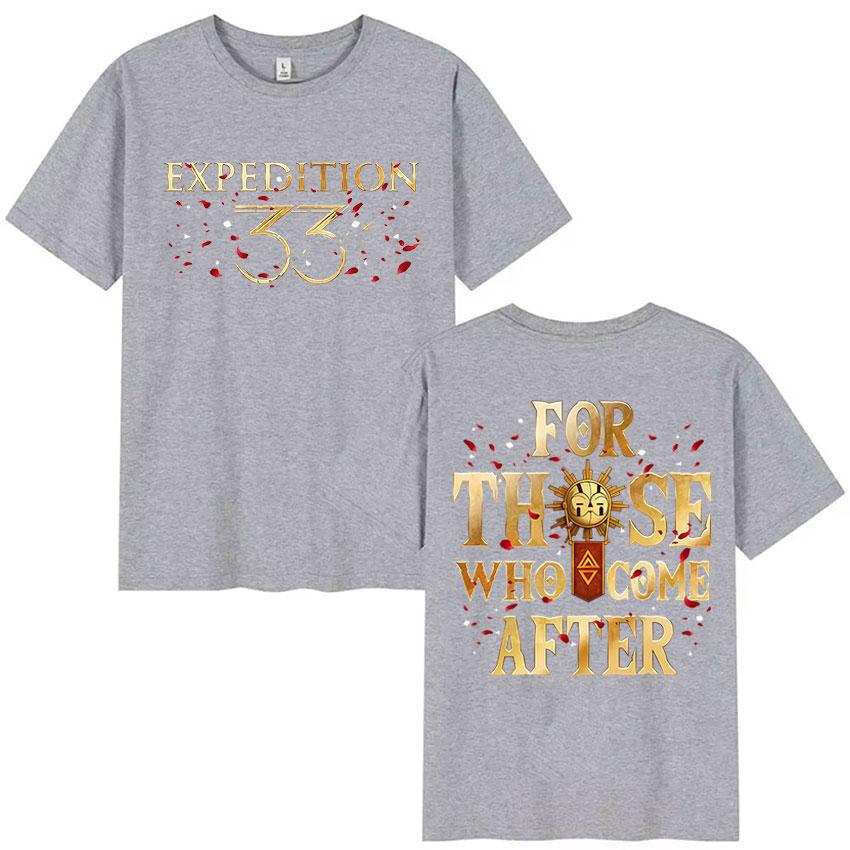 Game Clair Obscur Expeditio 33 for Those Who Come After Print T Shirts Men Women Vintage Fashion Oversized Casual Cotton TShirt