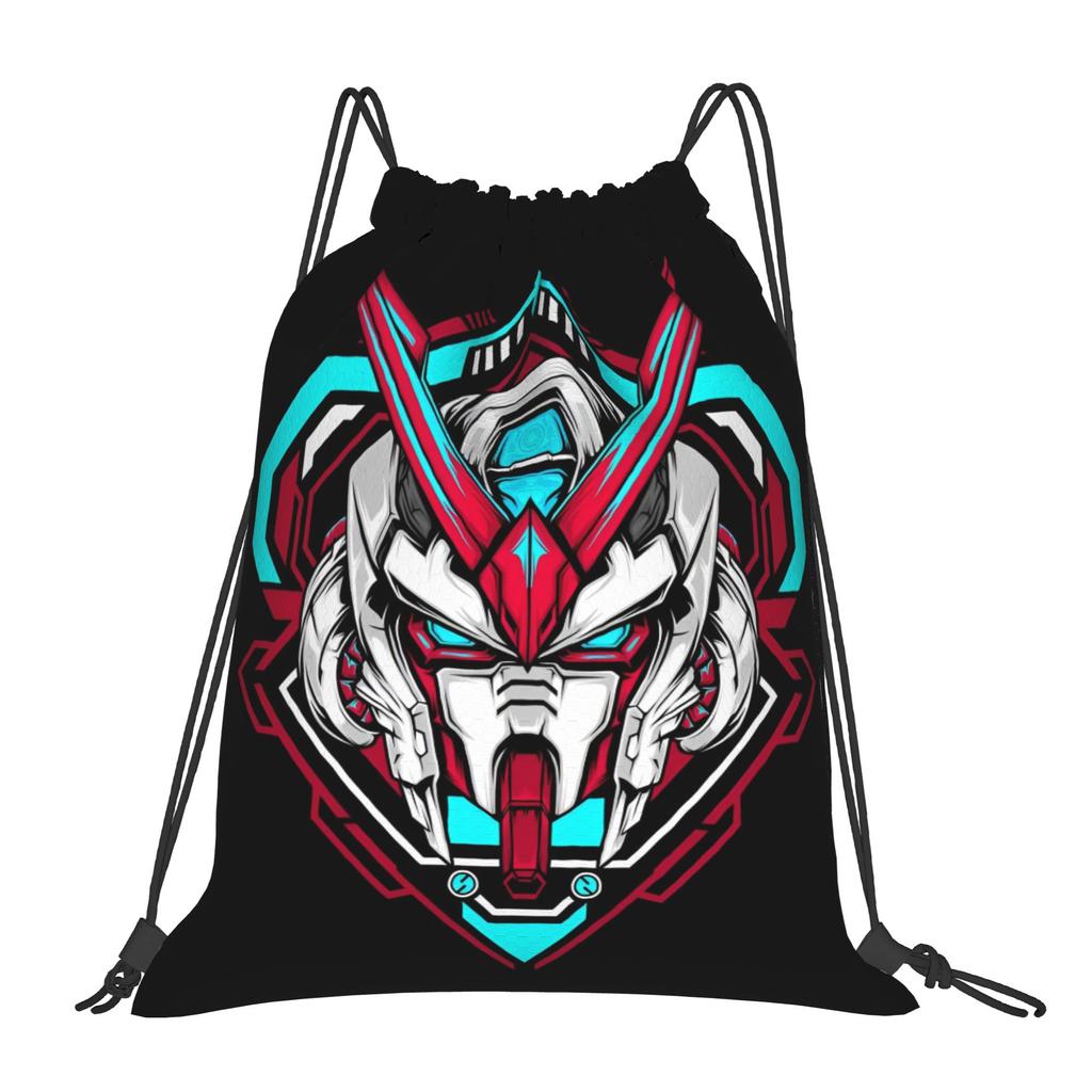 Custom Gundams Drawstring Bag Men Women Foldable Sports Gym Sackpack Anime Shopping Backpacks
