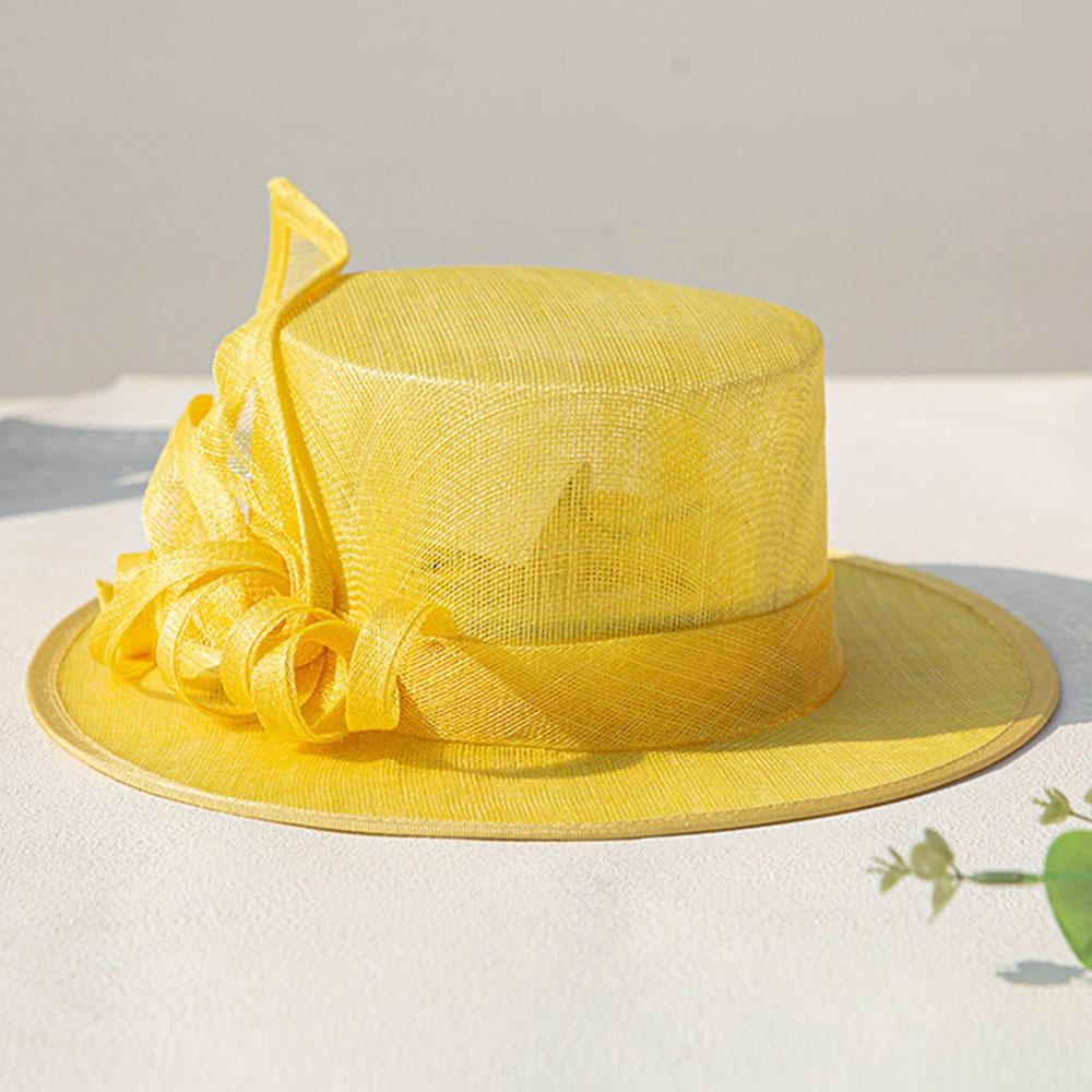 Cappelli Sinamay Classici Fascinator per Donna Cappello da Sole Cappelli Estivi da Donna Cappelli a Tesa Larga Boater Cappelli da Festa del Tè Derby Chiesa CAPPELLO DA MATRIMONIO