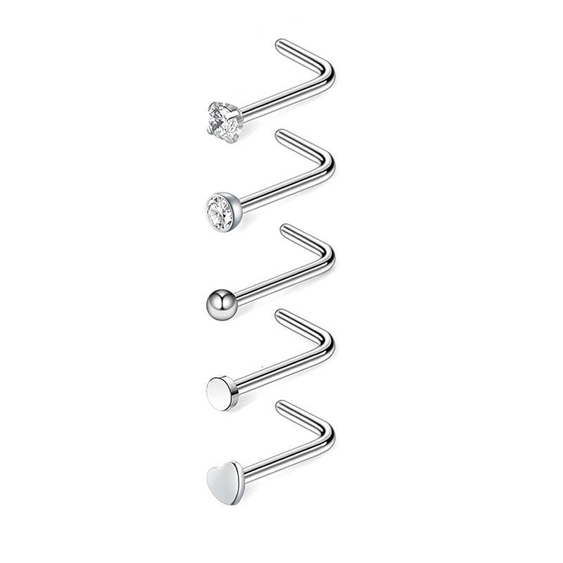 

21-Piece Stainless Steel Nose & Lip Piercing Jewelry Set