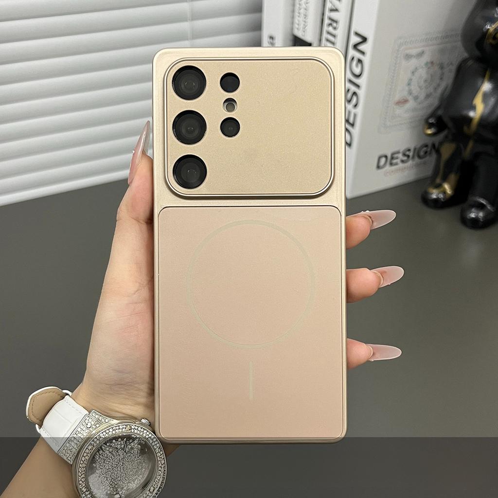 For Samsung S26 Ultra Magnetic Wireless Charging Case for Samsung Galaxy S25 S23 Ultra S24 Plus Matte Hard PC Shockproof Cover
