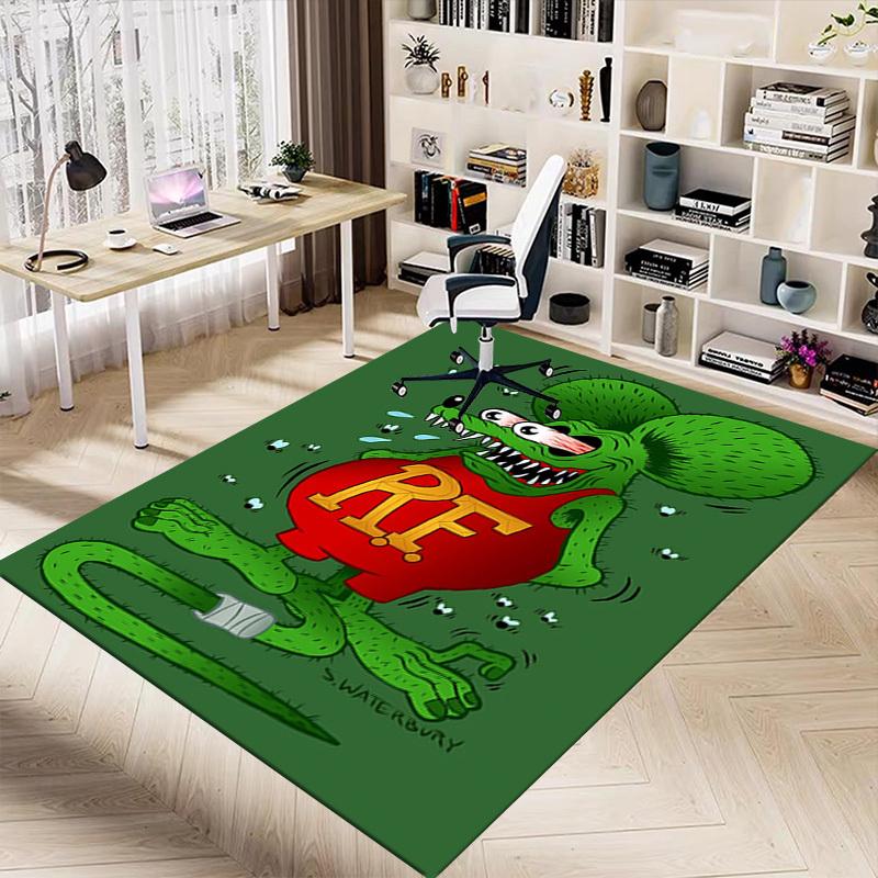 1 stuks Rat Fink Tapijt, Kantoortapijt Buitentapijt Huisdecoratie Vloerkleed Festival