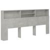 VidaXL Kopfteil mit Ablagen Betongrau 220x19x103,5 cm