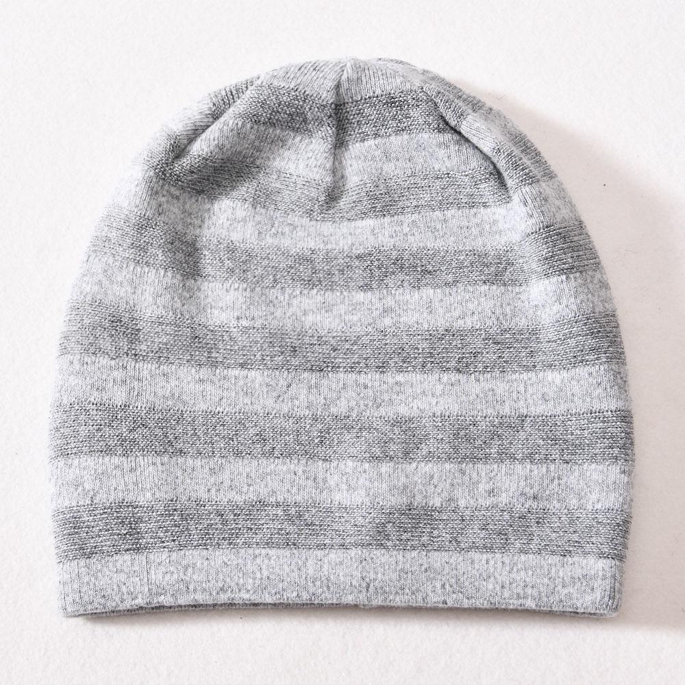 Solid color striped with bright silk stacking hat rabbit down cold hat warm wool hat knitted hat autumn and winter windproof ear protection hat