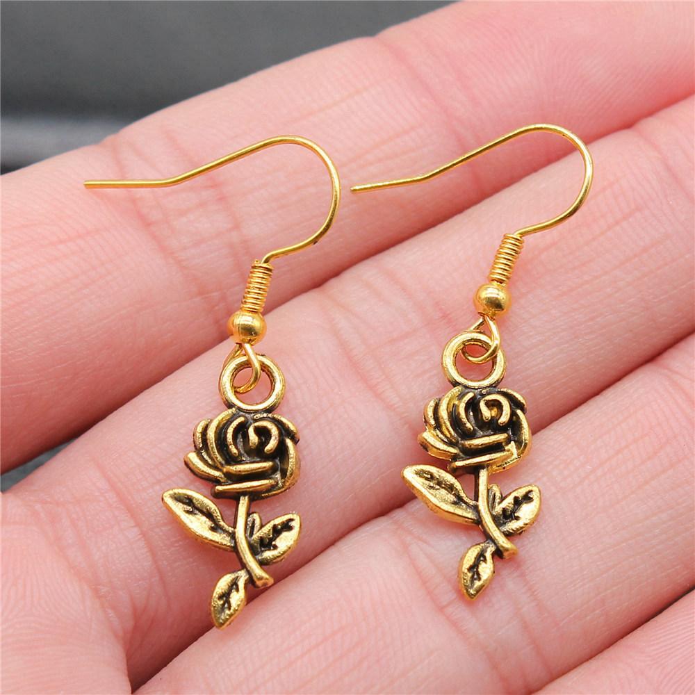 Drop & Dangle Earring Plant Flower Wedding Jewelry FindingsEarring Size 18x19mm QE019