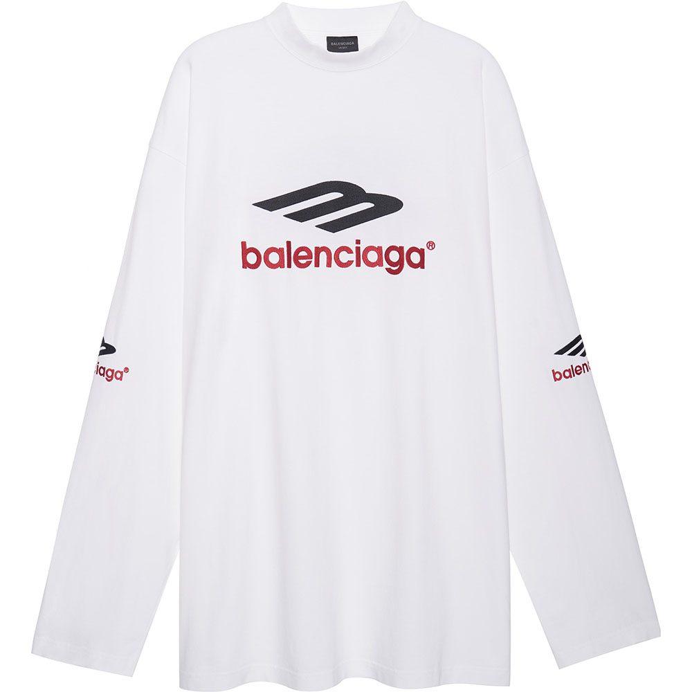 Balenciaga FW23 T Shirt Loose Fit Men's White 720250TPVD79065