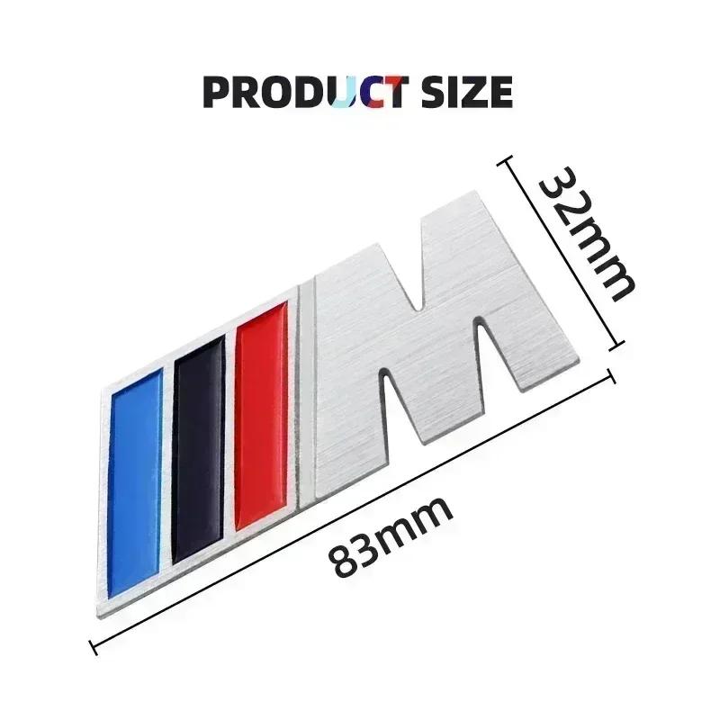 83mm 3D Aluminum Car Badge Sticker For BMW M E81 E82 E88 E90 E91 E92 E93 F30 E60 E61 GT F10 F11 F18 E63 E64 E68 F03 F04 F15