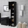VidaXL Bathroom Cabinet Black 30x30x183.5 Cm Engineered Wood 802670