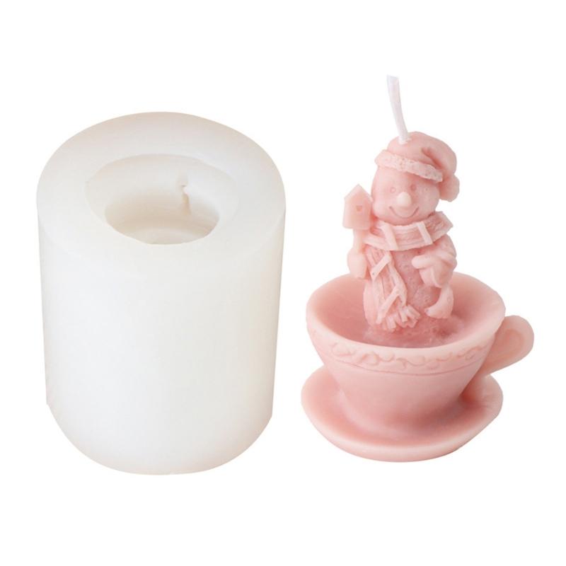 Christmas Silicone Candle Mold Crafting and Festival Decors Moulds Silicone Texture Present for Hand-Making Enthusiasts