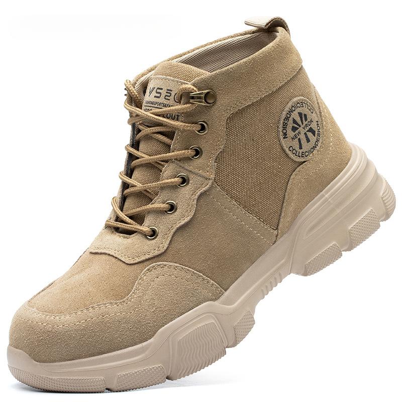 New Autumn and Winter Men's Warm Leather Boots Plus Velvet Thick Men's Non-slip High-top Martin Boots