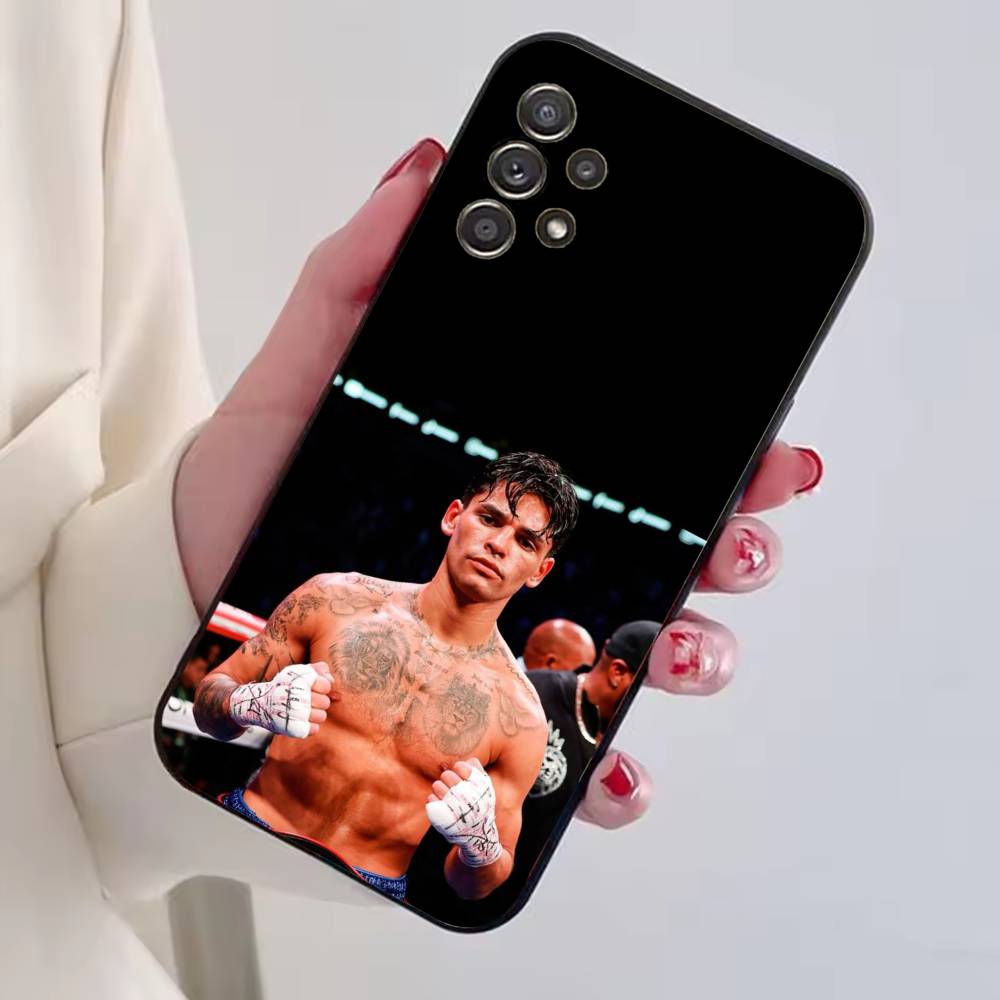 R-Ryan Garcia Boxing Star Phone Case Black Silicone Soft For Samsung S25,S24,S21,S22,S23,S30,Ultra,S20,Plus,Fe,Lite
