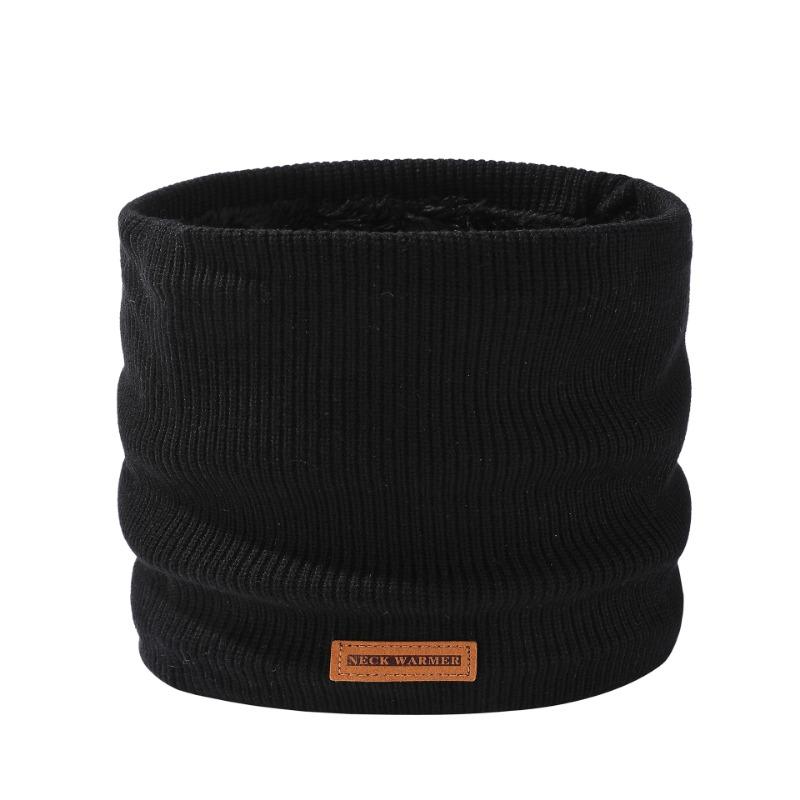 Thickened knitted scarf women's fashion versatile Maillard neck cover winter velvet thermal mask hot sale