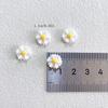 20 Pcs Daisy Nail Charm Flower Decoration Design 3D Nail Art Decal Applique Supplies,Summer Daisy Designs Resin Nail Art Jewelry