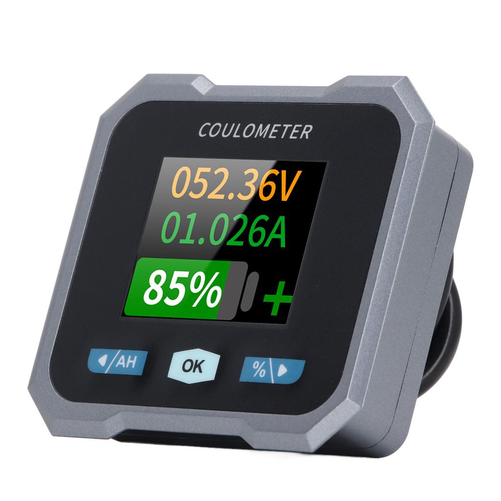 Battery Monitor 10‑100V with Shunt 400A Waterproof Capacity Percentage Time Power Voltmeter Display for RV Motorcycle