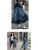 Women's Mid-Length Cotton Coat, 2024 Winter Loose Korean Style Jacket with Thick Velvet Lining and Detachable Parka