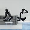 Abstract Figure Sculpture Decorative Thinker Statue Collectible Figurine Modern Ornament for Living