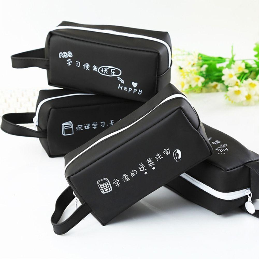 

School Supply Silicone Travel Pouch Black Jelly Pencil Case Stationary Holder Makeup Bags Pen Box 01