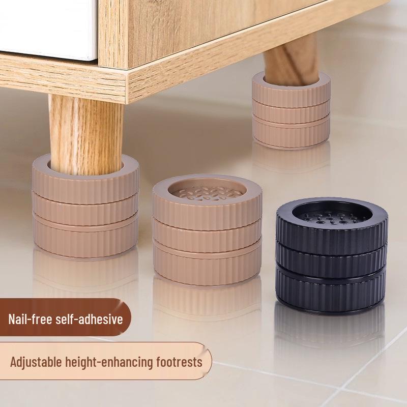 Adjustable Anti-Slip Table Leg Heightening Pads for Furniture, Coffee Tables, and Washing Machines