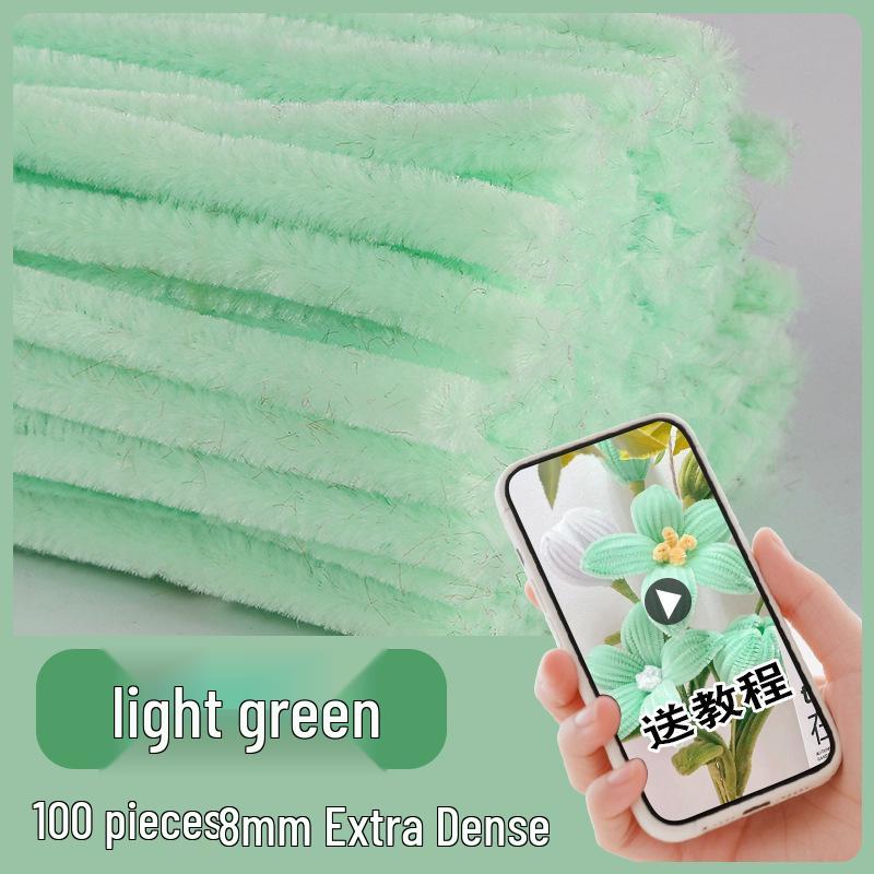 Colorful Chenille Sticks: Craft Pipe Cleaners for Kids' Velvet Flower Bouquets