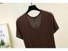 Women's Modal Short-Sleeve Long Summer Dress - Loose, Casual Plus Size Home & Outdoor Wear