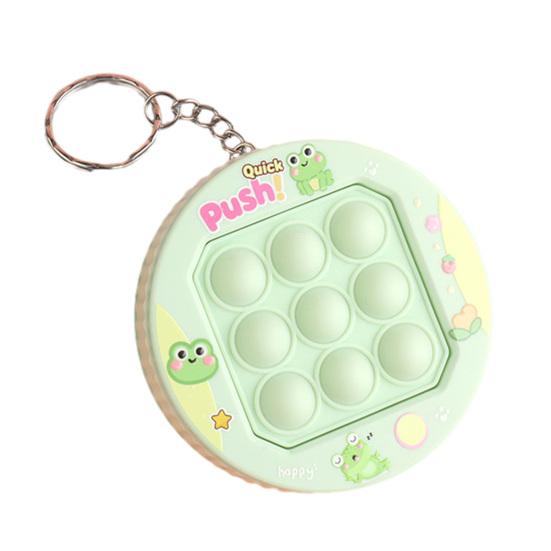 

Push Bubble Game Console Keychain Stress Relief Mini Bubble Popping Game Machine Fidget Toy Backpack Bag Purse Charm Party Favors зелёный