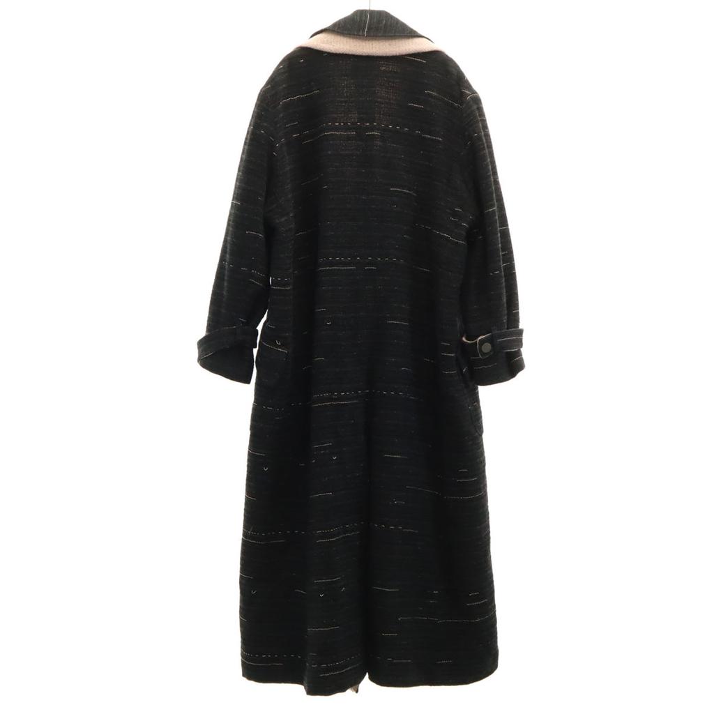 Chanel Hergestellt in Frankreich Lagenmantel Lang 40 Anthrazit Schwarz Damen Gebraucht