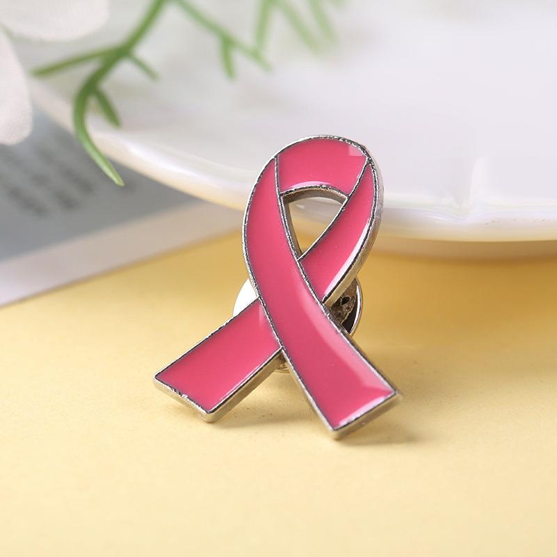 Red Awareness Ribbon Pins Love Care HIV AIDS Pink Ribbon Against Breast Cancer Lapel Badge Multi-coloured Dripping Oil Brooch