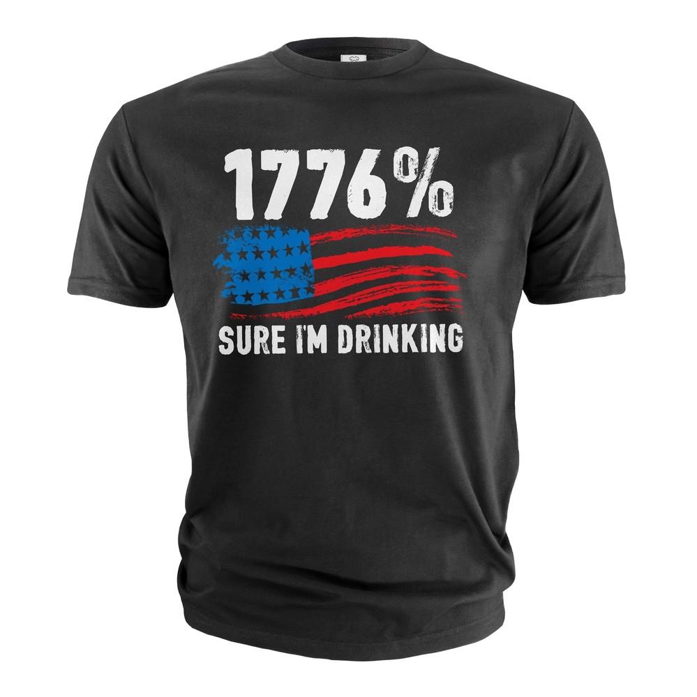 

Футболка 1776 футболка 4 июля патриотическая футболка с флагом США мужская футболка для питья L