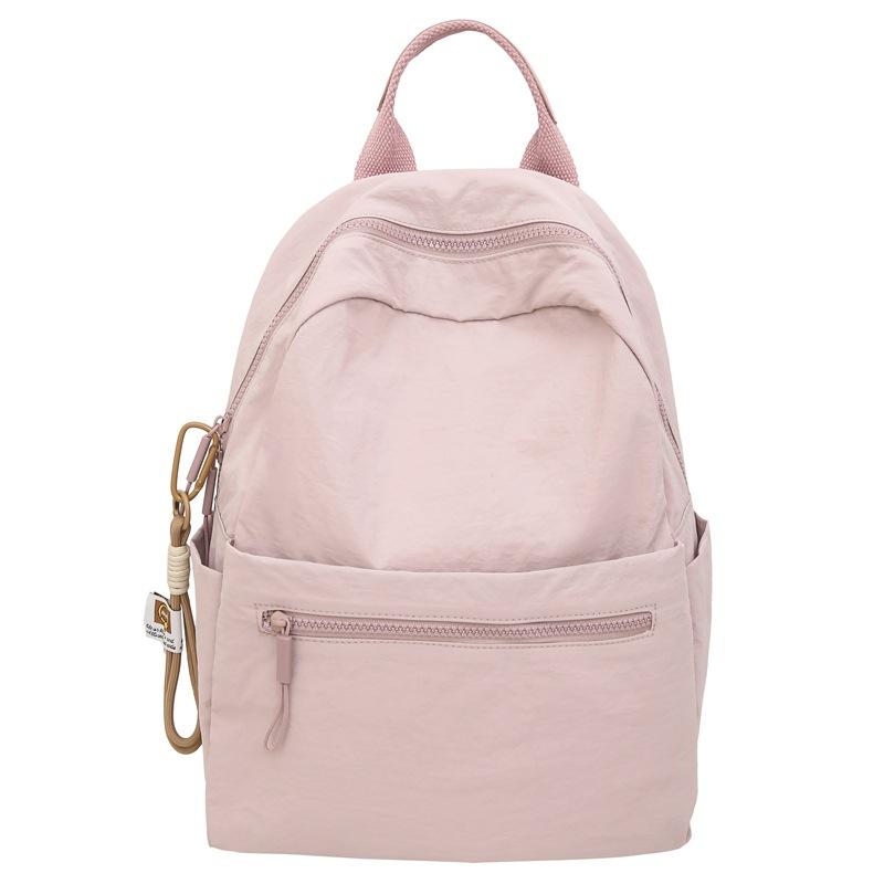 Schoolbag simple casual mini backpack women's 1011 new fashionable solid color small bag small fresh student travel backpack