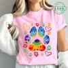 Tie Dye Paw Print Women T Shirt Fashion Casual Graphic T-Shirts Short Sleeve Tee Tops Summer Fashion Female T-Shirt Mujer