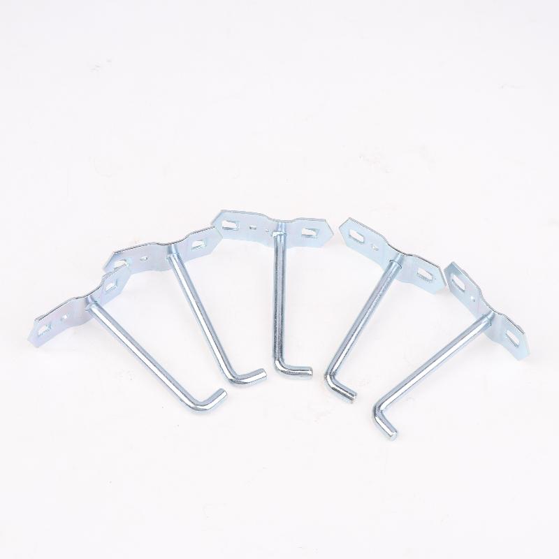5Pcs Square Hole Board Hook Pegboard Hooks Shelf Metal Hook Garage Pegboard Hanger Wall Mount Storage Rack