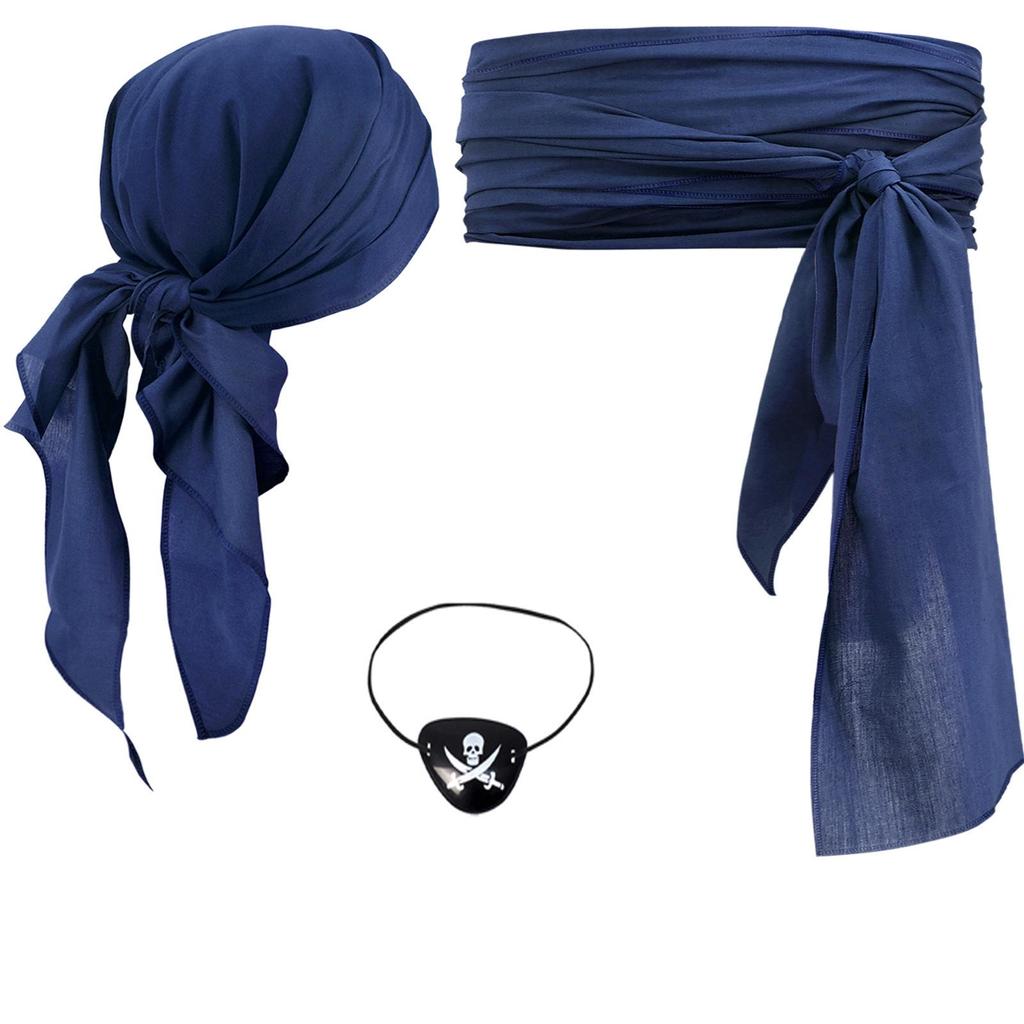 Halloween Piratenkostüm: Mittelalterliche Renaissance Bandana & Taillenband Outfit