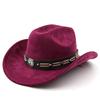 National style suede one-word cowboy top hat French vacation knight cowboy British hat elegant travel outdoor hat
