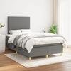 Exclusive House - Bed Slat Base with Mattress Dark Grey 120x200cm Fabric