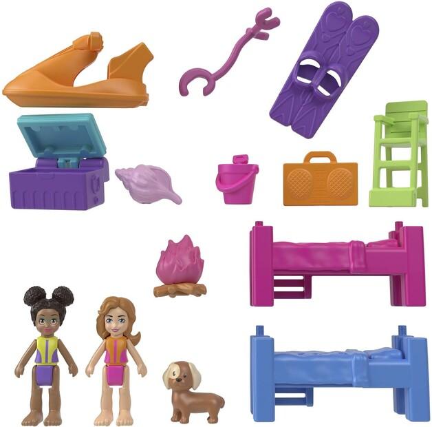 Кукла Mattel Polly Pocket Набор пляжный щенячий FRY35 HRD36