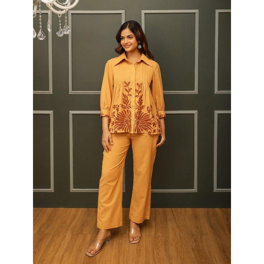 Party Wear Women's Ethnic Kurta Pant Set Indian Designer Top Kurti Cord Set