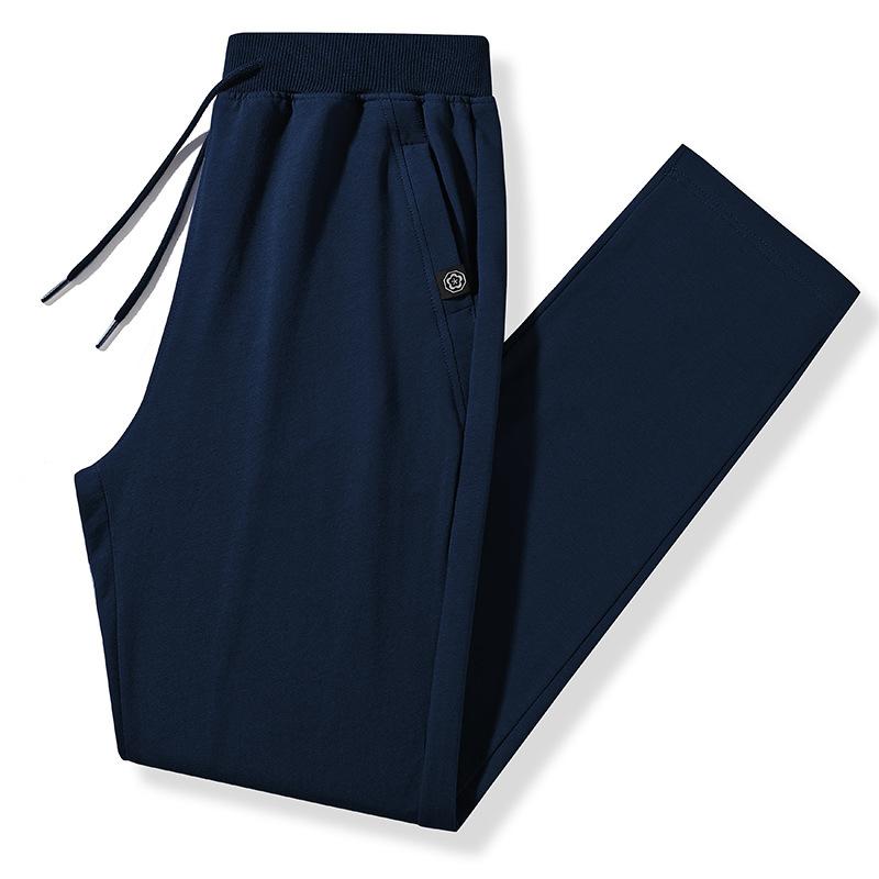 2025 Autumn/Winter Cotton Sports Pants Loose Middle Aged Men'S Pants With Velvet/Regular Large Size Elastic Waist Casual Pants