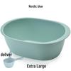 Large Oval Thickened Plastic Washbasin - Baby & Children's Bath or Laundry