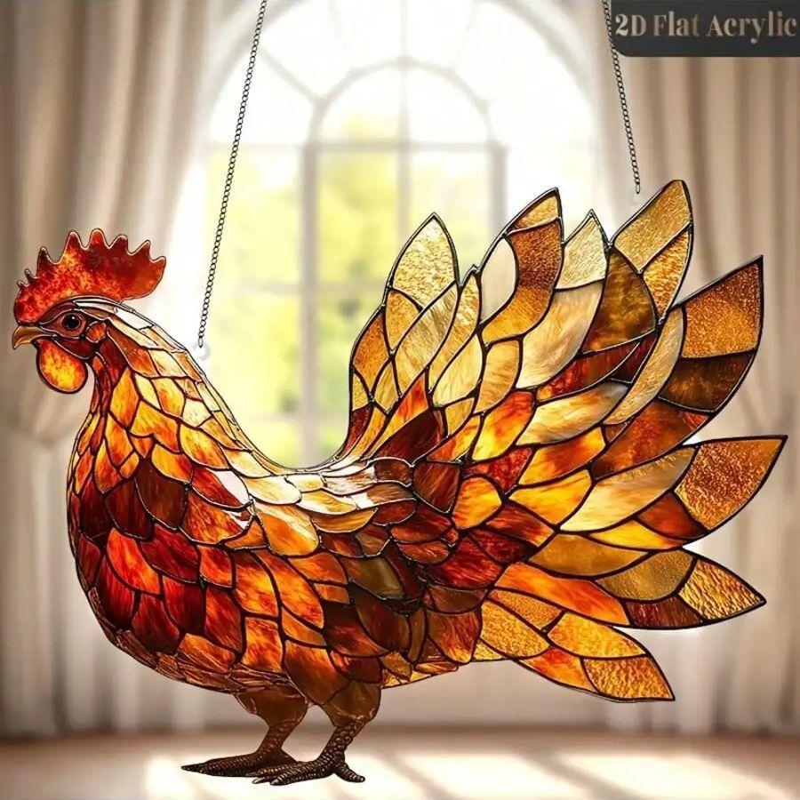 1 piece of eye-catching rooster pendant, perfect for garden decoration, adding farmhouse charm to the kitchen and porch