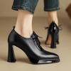 Women's Single Shoes High Quality Thick Sole Pointed  Strap Waterproof Platform Fashion All Comfortable Non-slip Breathable
