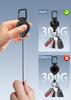 [ZXZone] Reel Keychain with Carabiner, Maximum Stretchable 70cm, Suspension Function,