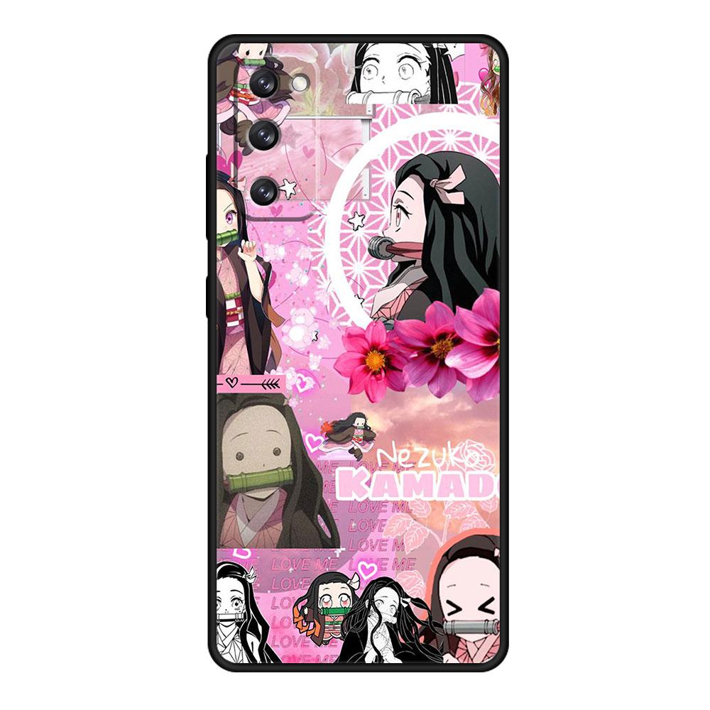 Fall Dämon Slayer Nezuko Anime Für Samsung S9 S10 S8 S22 Ultra 5G S20 FE 2022 S10e S7 S21 Plus Mobiltelefon