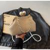 Fashionable and Trendy Straw-woven Small Square Bag Stylish and Versatile Personalized Single-shoulder Crossbody Bag