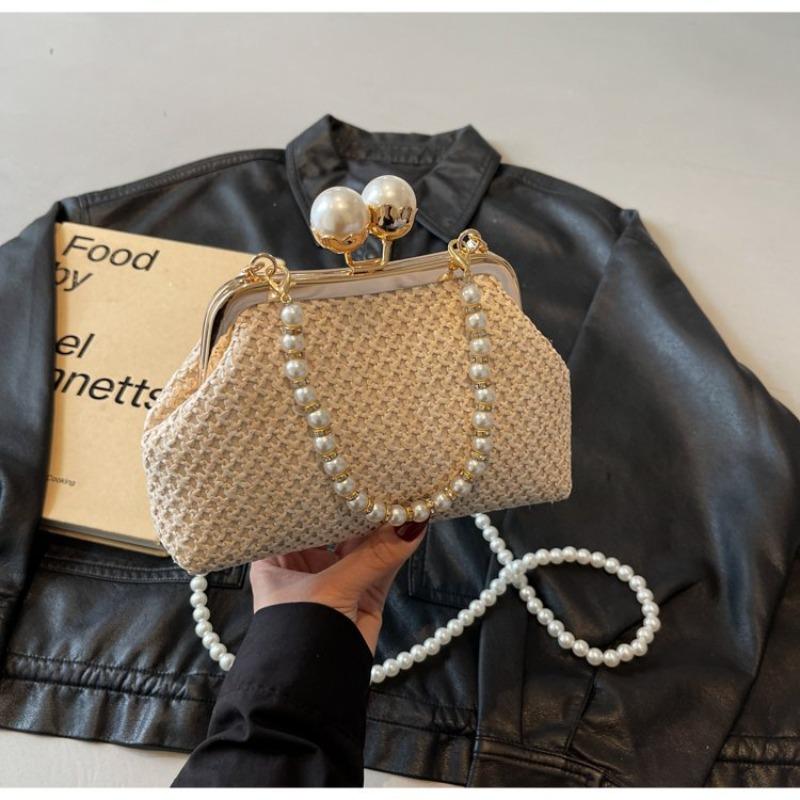 Fashionable and Trendy Straw-woven Small Square Bag Stylish and Versatile Personalized Single-shoulder Crossbody Bag