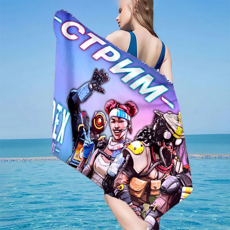 Apex Game Microfiber Beach Towel, Soft And Absorbent, Quick-Dry, Ideal for Summer Travel, Beach Essential, Swimming Pool Gifts