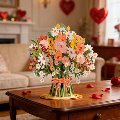 Forever-Blooming 3D Pop-Up Flower Card Handmade Recyclable Paper Card Eternal Romantic Memories Valentine S Day Anniversary Birthday Gifts