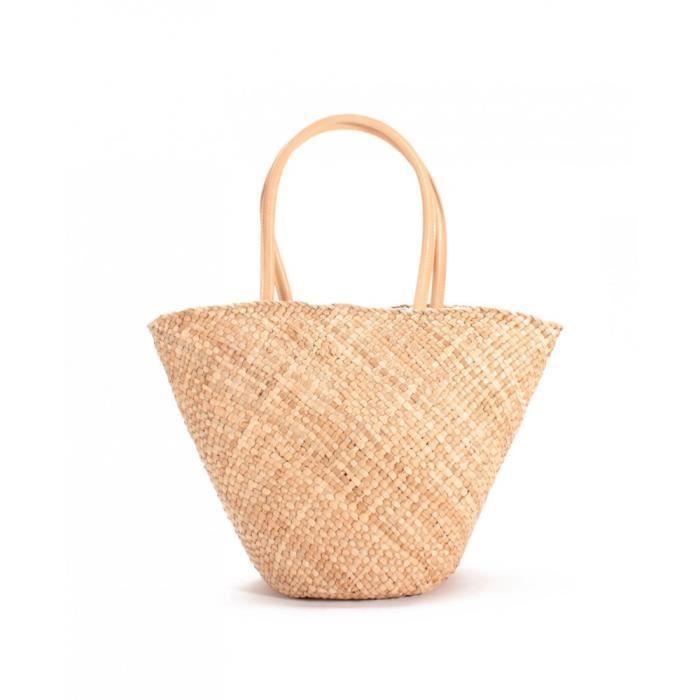 Basket - SCOOTER - Bordeaux - 100% Straw - 100% Linen Lining - For Women
