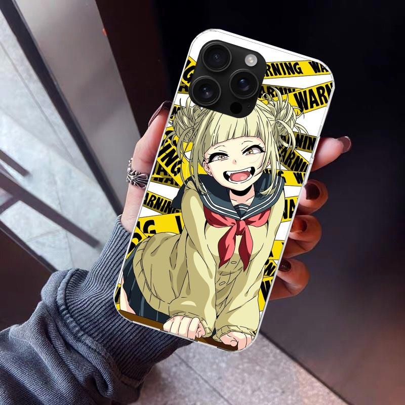 Himiko Toga My Hero Phone Case For iPhone 17 Air 11 13 Mini 14 15 Plus 16 12 Pro Max 16E SE 7 8 Pattern Soft TPU Back Cover  17